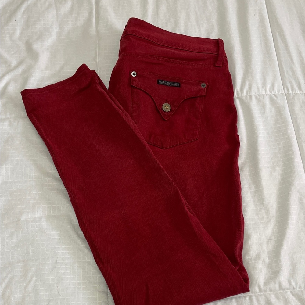 Hudson skinny Jeans in red. Very comfy material.